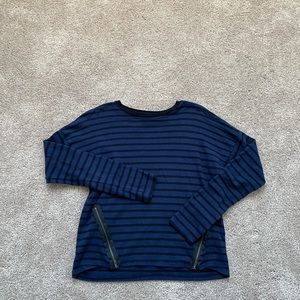 Zara Striped Sweater with Zipper detail Size Small